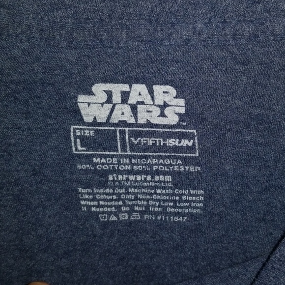 Star Wars Millennium Falcon Blue Prints T-shirt L - Picture 2 of 4